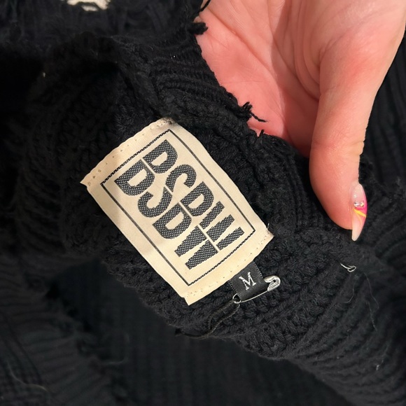 BSBW black distressed sweater - Picture 5 of 5